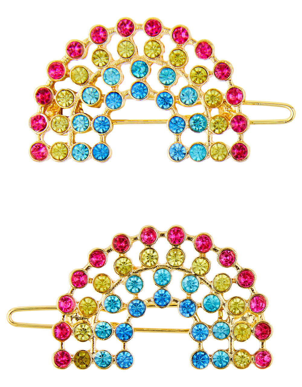 2 Rainbow Gem Hair Clips Girls hair accessories Accessorize UK