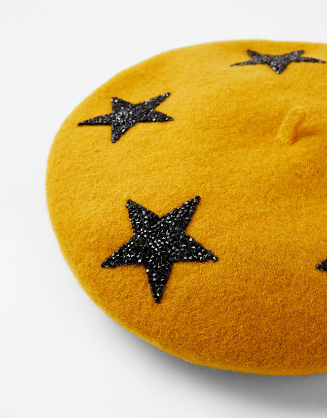WISH UPON A STAR Beret, Yellow (OCHRE), large