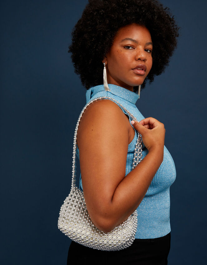 Beaded Shoulder Bag, , large