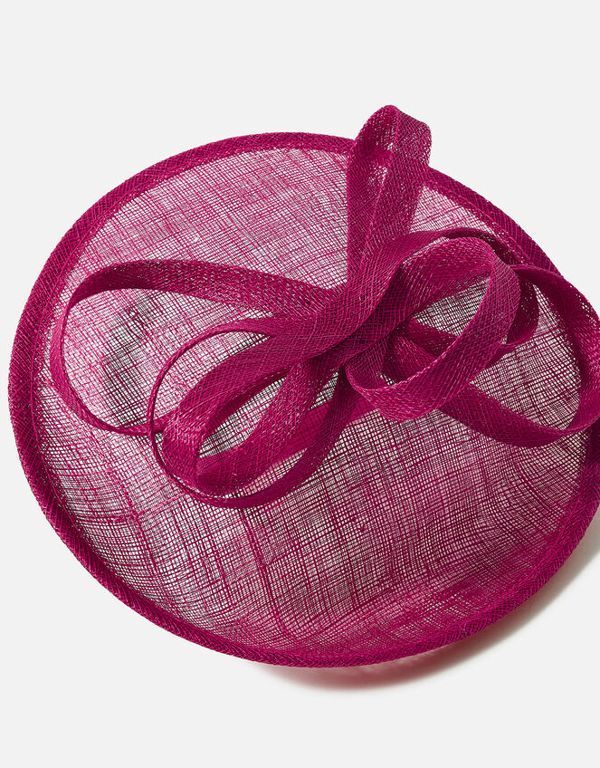 Kate Bow Disc Band Fascinator , Pink (FUCHSIA), large