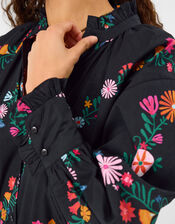 Floral Print Blouse, Black (BLACK), large