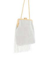 Beaded Tassel Bridal Pouch Bag, , large
