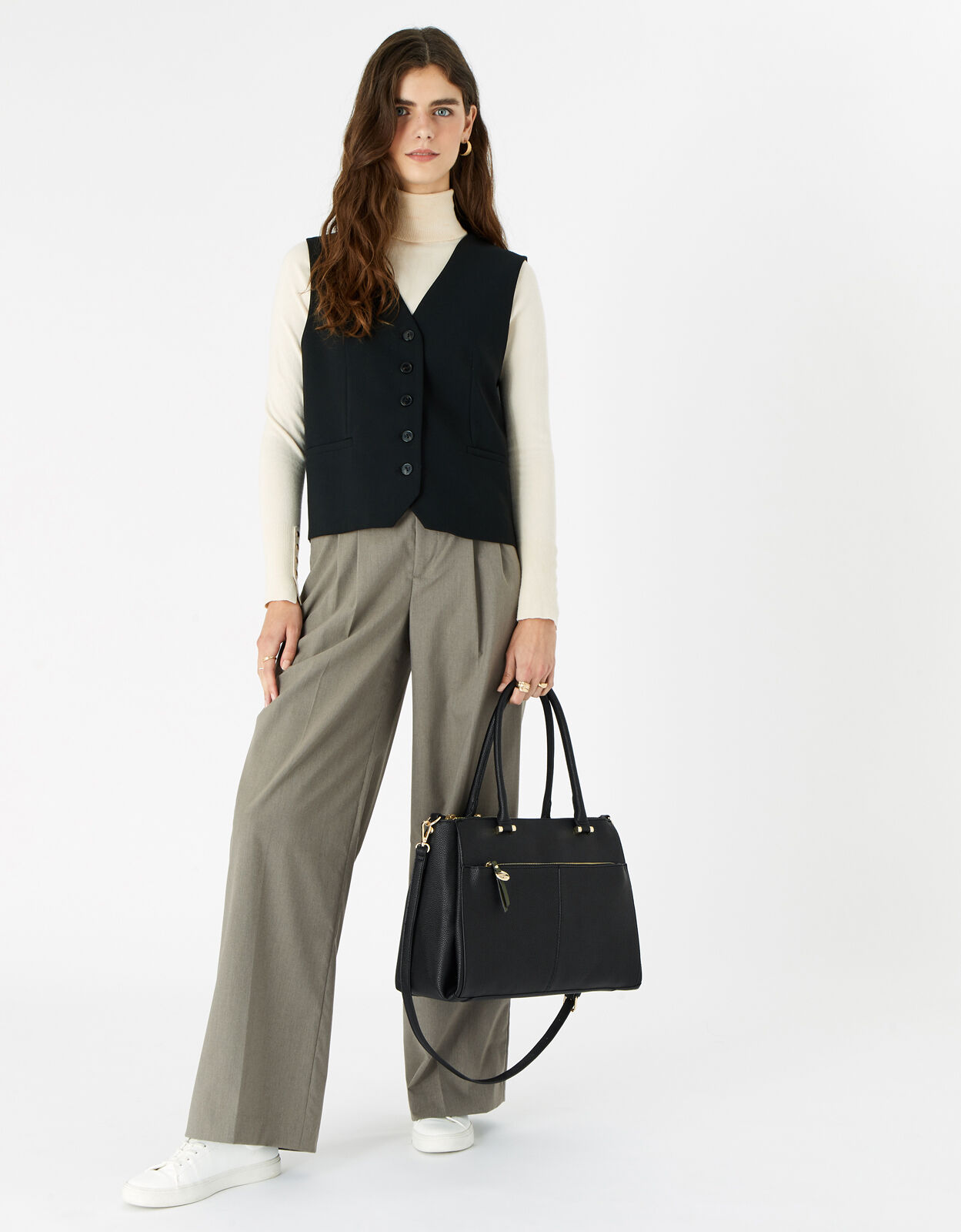 Mariah Work Tote Bag Black Shoulder bags Accessorize Global