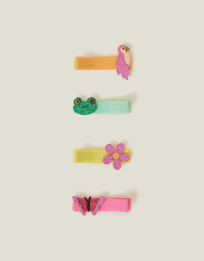 4-Pack Girls Safari Salon Clips, , large
