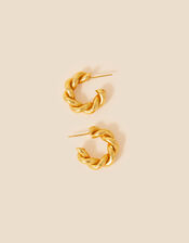 14ct Gold-Plated Heirloom Chunky Twist Earrings, , large