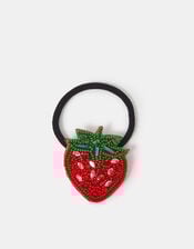 Beaded Strawberry Hair Tie, , large