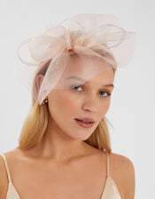 Mia Mini Crin Fascinator, Natural (CHAMPAGNE), large