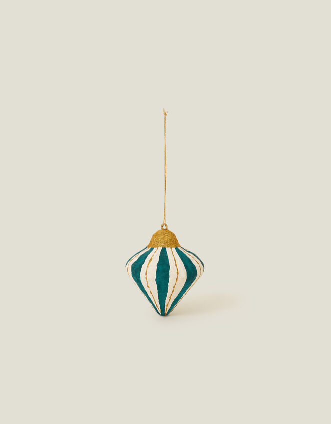 Cotton Mache Teardrop Hanging Decoration, , large