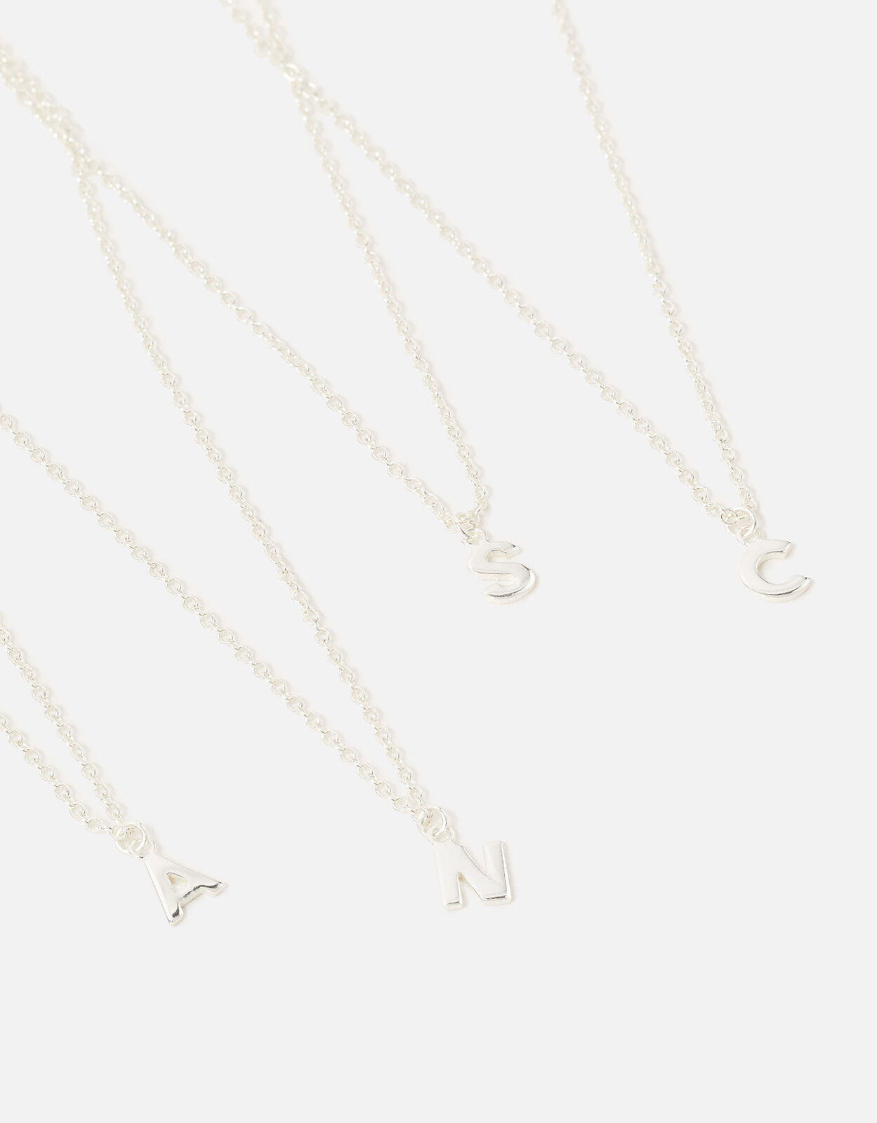 Sterling Silver Initial Pendant 