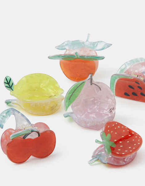 6-Pack Mini Fruit Claw Clips, , large