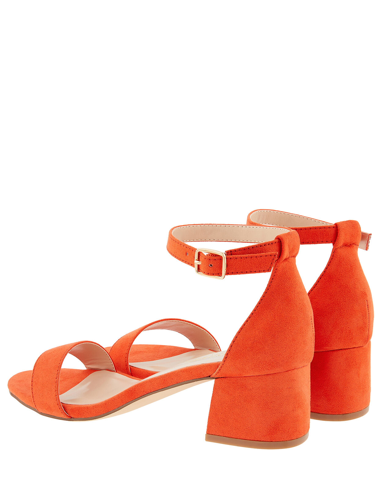 block heel sandals orange