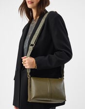 Webbing Strap Crossbody Bag, Green (OLIVE), large
