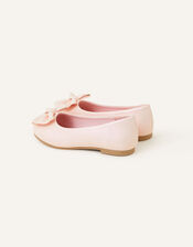 Girls Bow Ballerina Flat, Pink (PINK), large
