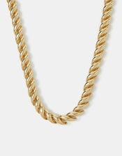 14ct Gold-Plated Twisted Wave Necklace, , large
