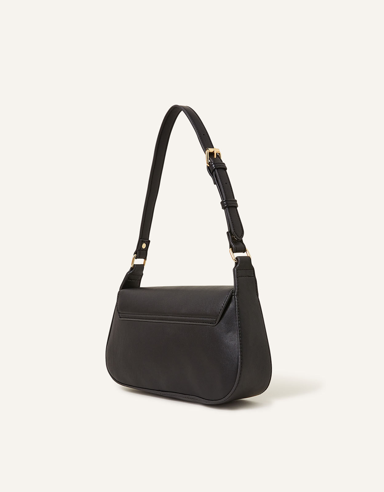 Black shoulder outlet strap bag