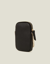 Chain Strap Phone Purse, Black (BLACK), large