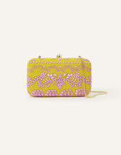 Hand-Beaded Hardcase Clutch Bag, , large