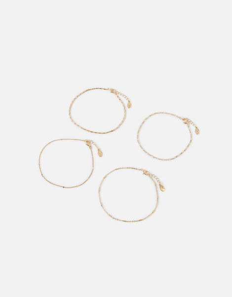 Chain Anklets 4 Pack, , large