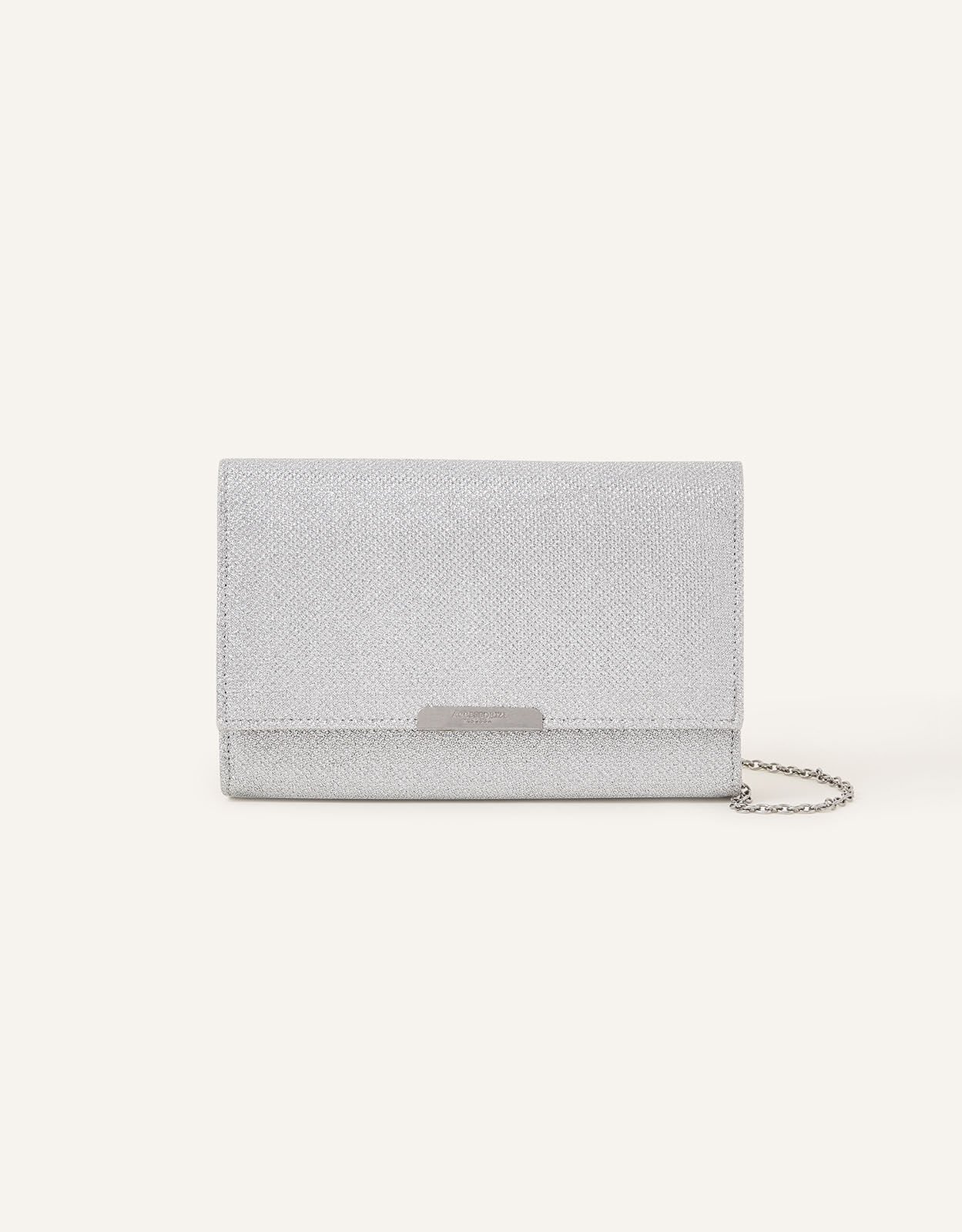 Silver clutch bag uk deals