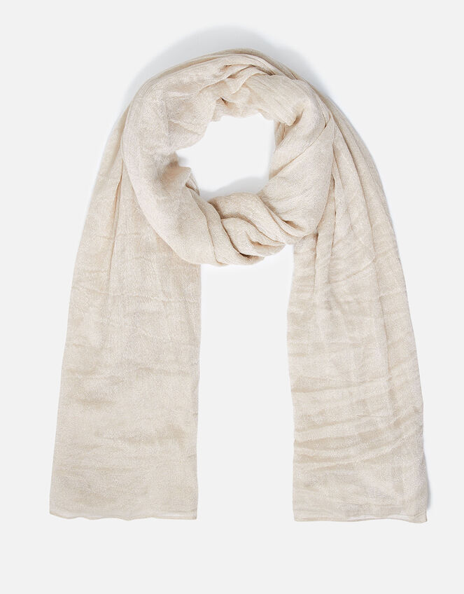 Glitter Occasion Scarf, Natural (CHAMPAGNE), large