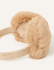 Faux Fur Earmuffs, Natural (NATURAL), large