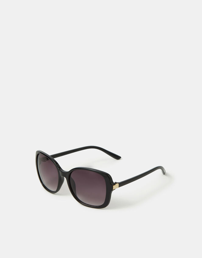 Oversized Square Sunglasses, Black (BLACK), large
