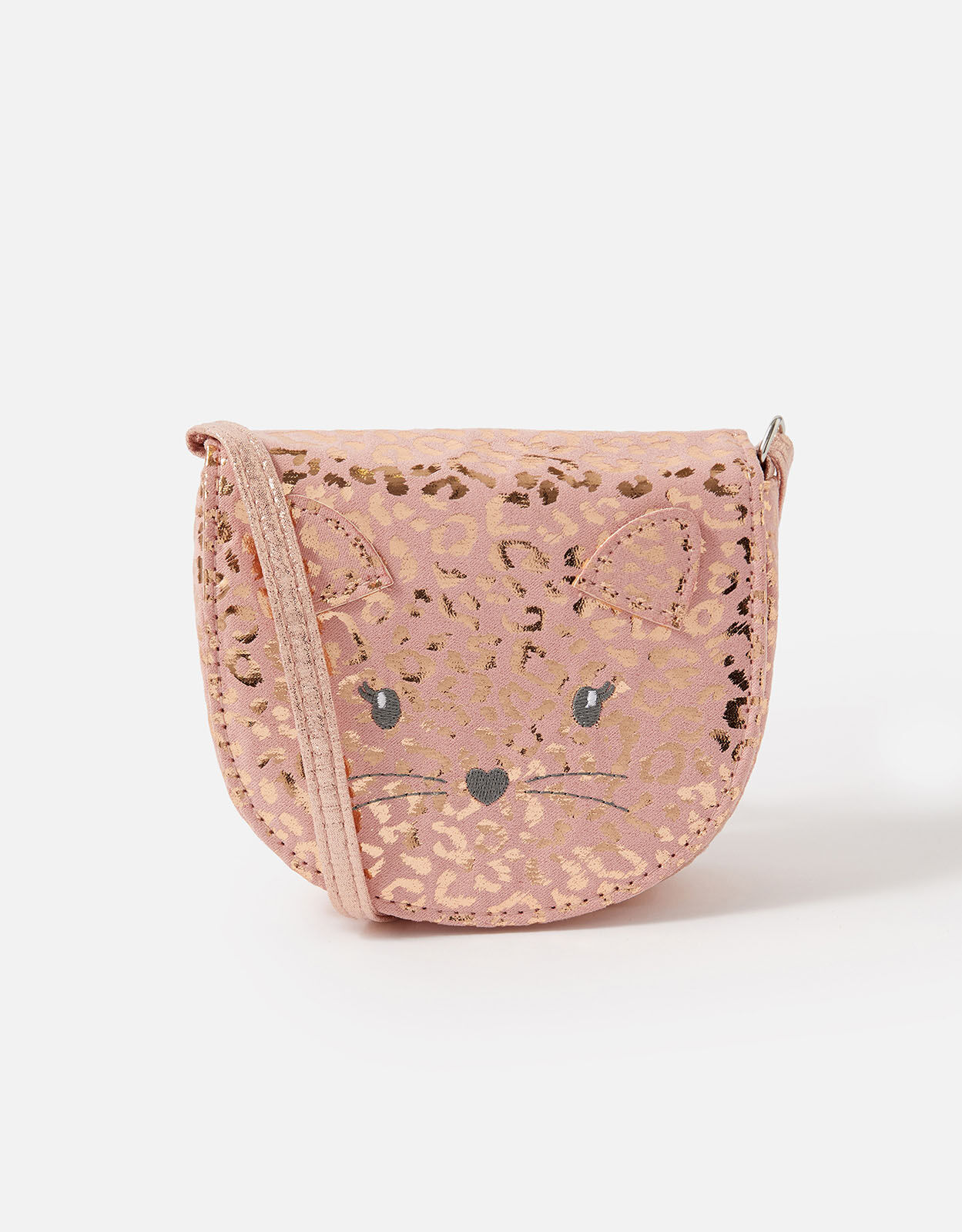 Girls Cat Leopard Print Cross Body Bag
