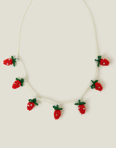 Strawberry Beaded Pearl Necklace, , large