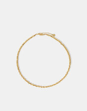 14ct Gold-Plated Textured Bead Necklace, , large