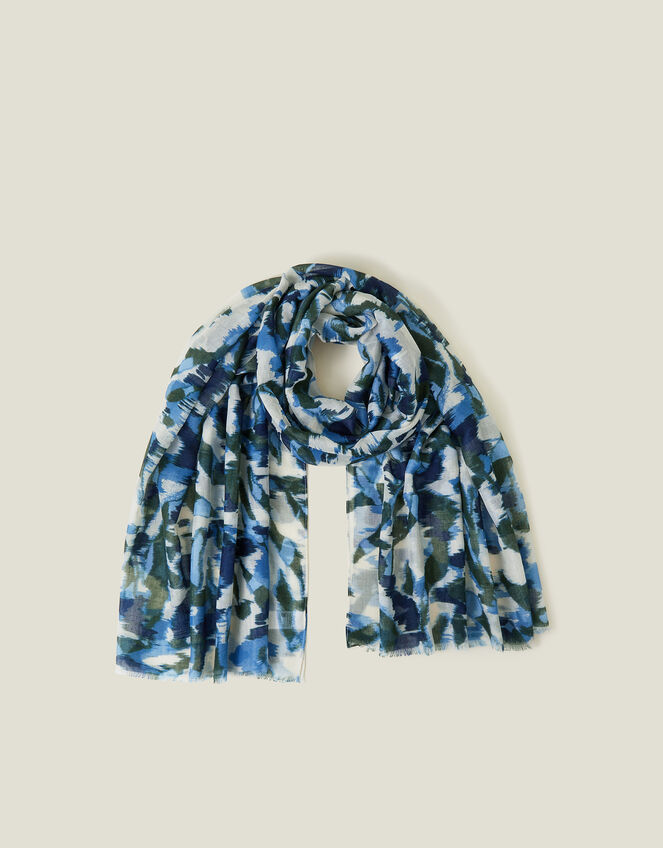 Blurred Meadow Print Scarf, , large