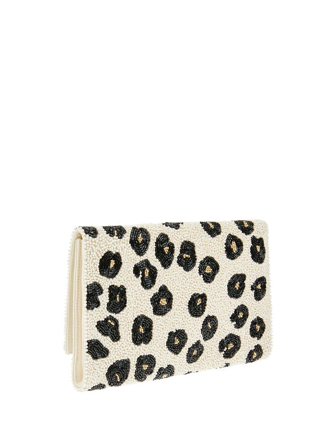 Animal Beaded Clutch Bag, , large