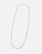 Extra Long Skinny Rope Necklace, Blue (BLUE), large