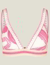Squiggle Print Bikini Top, Pink (PINK), large