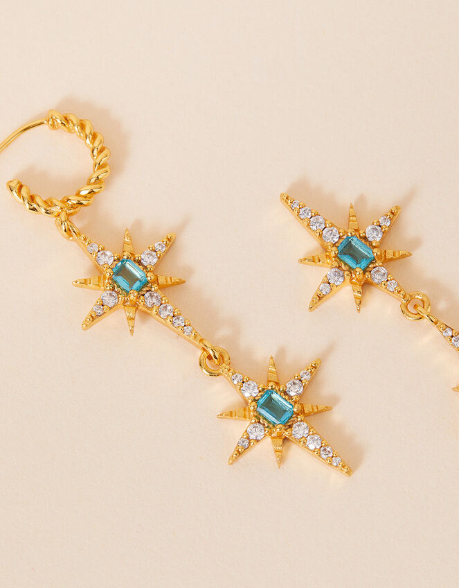 Long star earrings