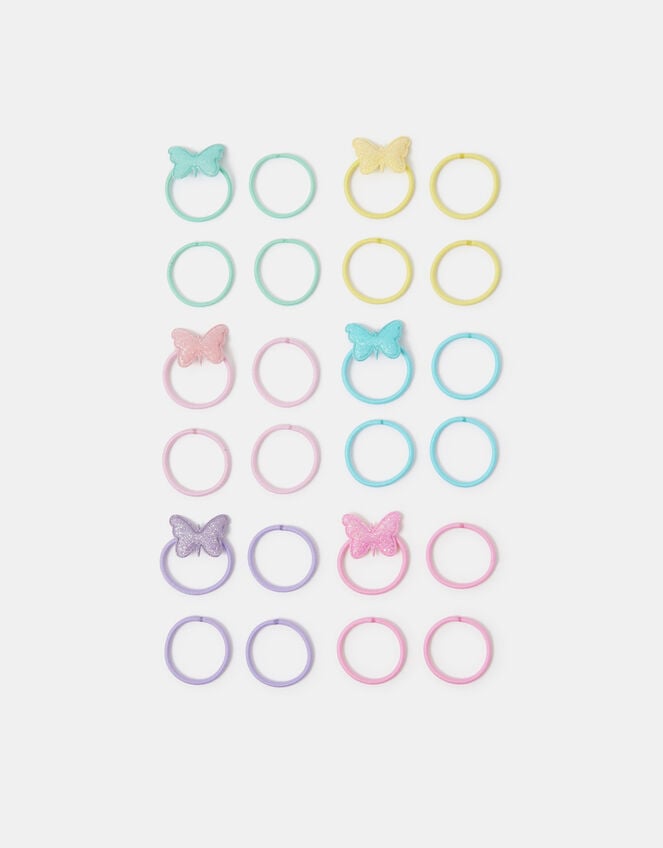 24-Pack Girls Sparkle Butterfly Hair Bands, , large