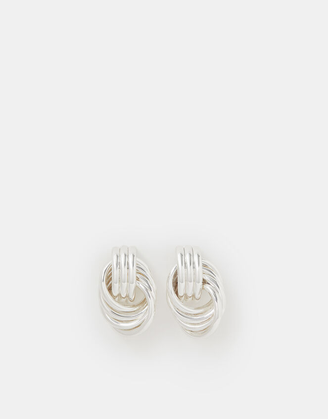 Triple Link Knot Drop Earrings, , large