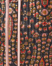 Floral Print Quilted Shopper Bag, , large