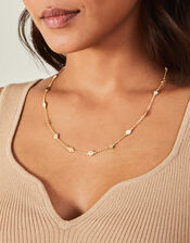 Fine Geometric Chain Necklace, , large