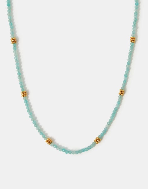 14ct Gold-Plated Quartz Beaded Necklace, , large