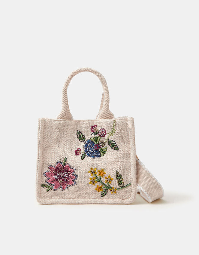 Mini Floral Embellished Handbag, , large