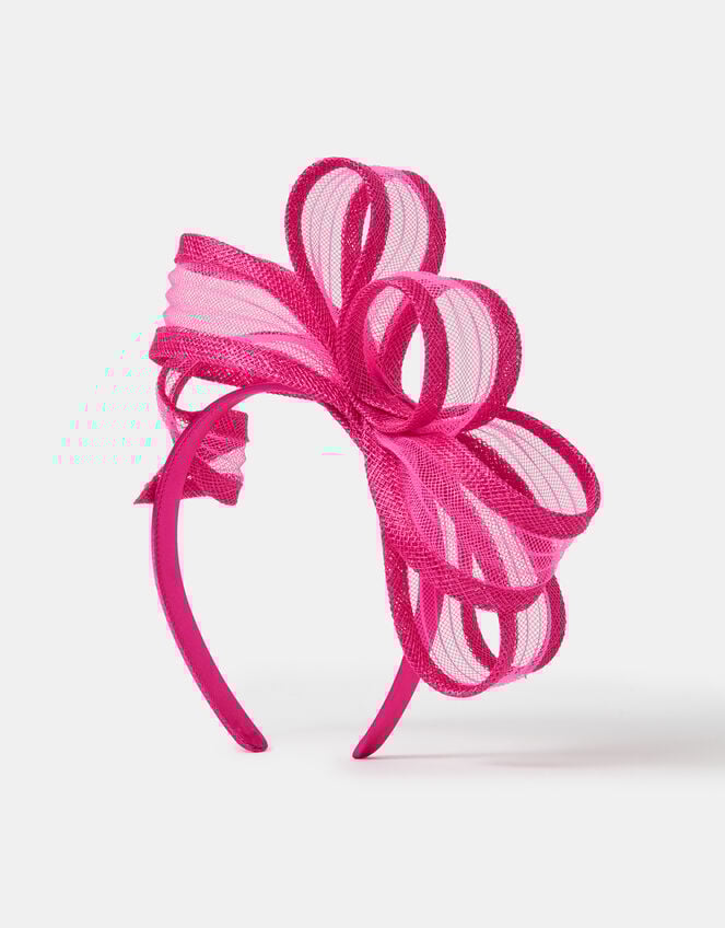 Loop Bow Fascinator, Pink (FUCHSIA), large
