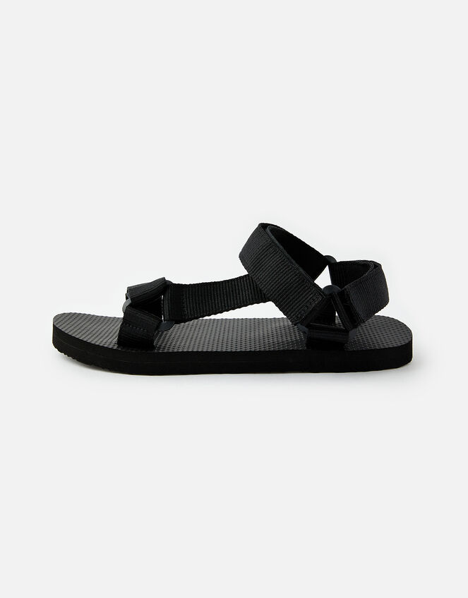 Strappy Sandals, Black (BLACK), large