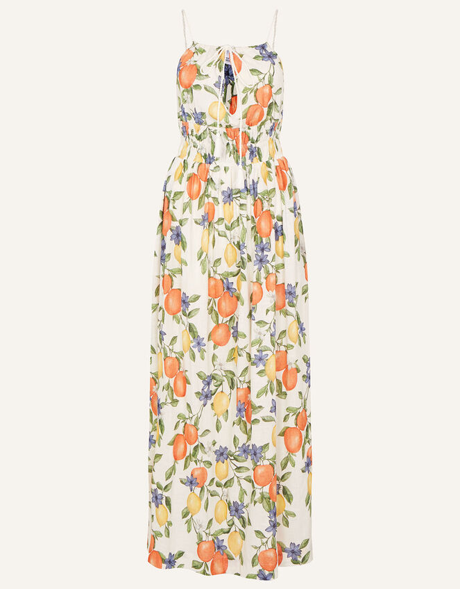Lemon and Orange Strappy Sundress, Ivory (IVORY), large