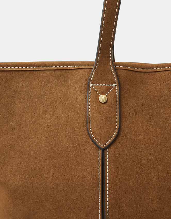 Faux Suede Tote Bag, , large