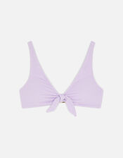 Crinkle Bunny Tie Bikini Top, Purple (LILAC), large
