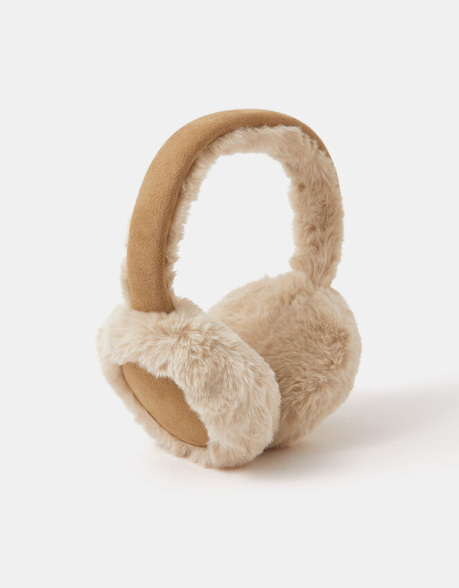 Fluffy Faux Suede Earmuffs, , large