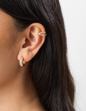 5-Pack Dimanté Hoop & Cuff Earrings, , large