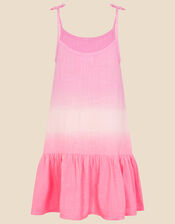 Girls Ombre Tiered Hem Dress, Pink (PINK), large