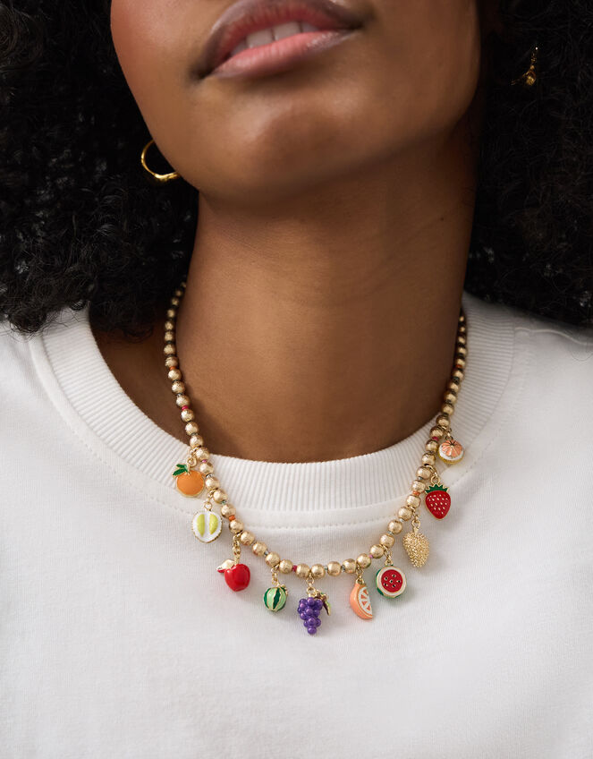 Fruit Salad Charm Necklace, , large