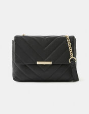 Mia Quilted Cross-Body Bag, Black (BLACK), large